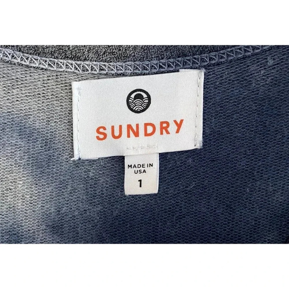 Sundry Dress Racer Back Tie Waist Blue Gray Size 1 Small S - Picture 2 of 5